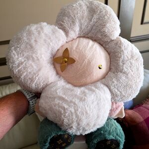 LAST ONE! 20" Monogram Flower Super Soft Plushy